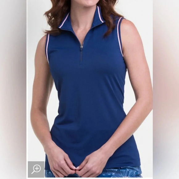 NWT EP New York (EPNY) Sleeveless Convertible Collar Womens Golf Shirt Size S - Picture 1 of 8